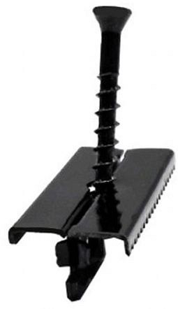 *Profi-deck tussenclip Zwart RVS (zak 100st) met zwarte schroeven