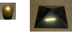 Tuinhuis sierkap zwart vierkant met bol