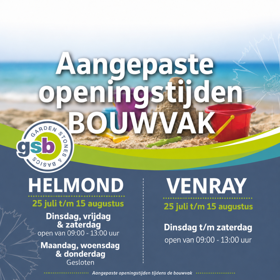 Bouwvak openingstijden